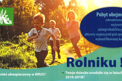 Bezpłatna rehabilitacja dla dzieci rolników ubezpieczonych w KRUS